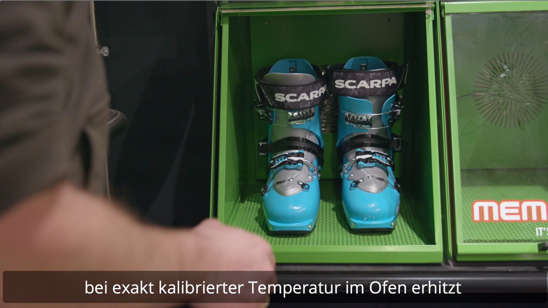 Skitourenschuh-Anpassung mit Laufband