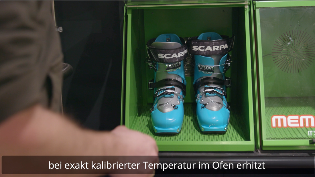 Skitourenschuh-Anpassung mit Laufband