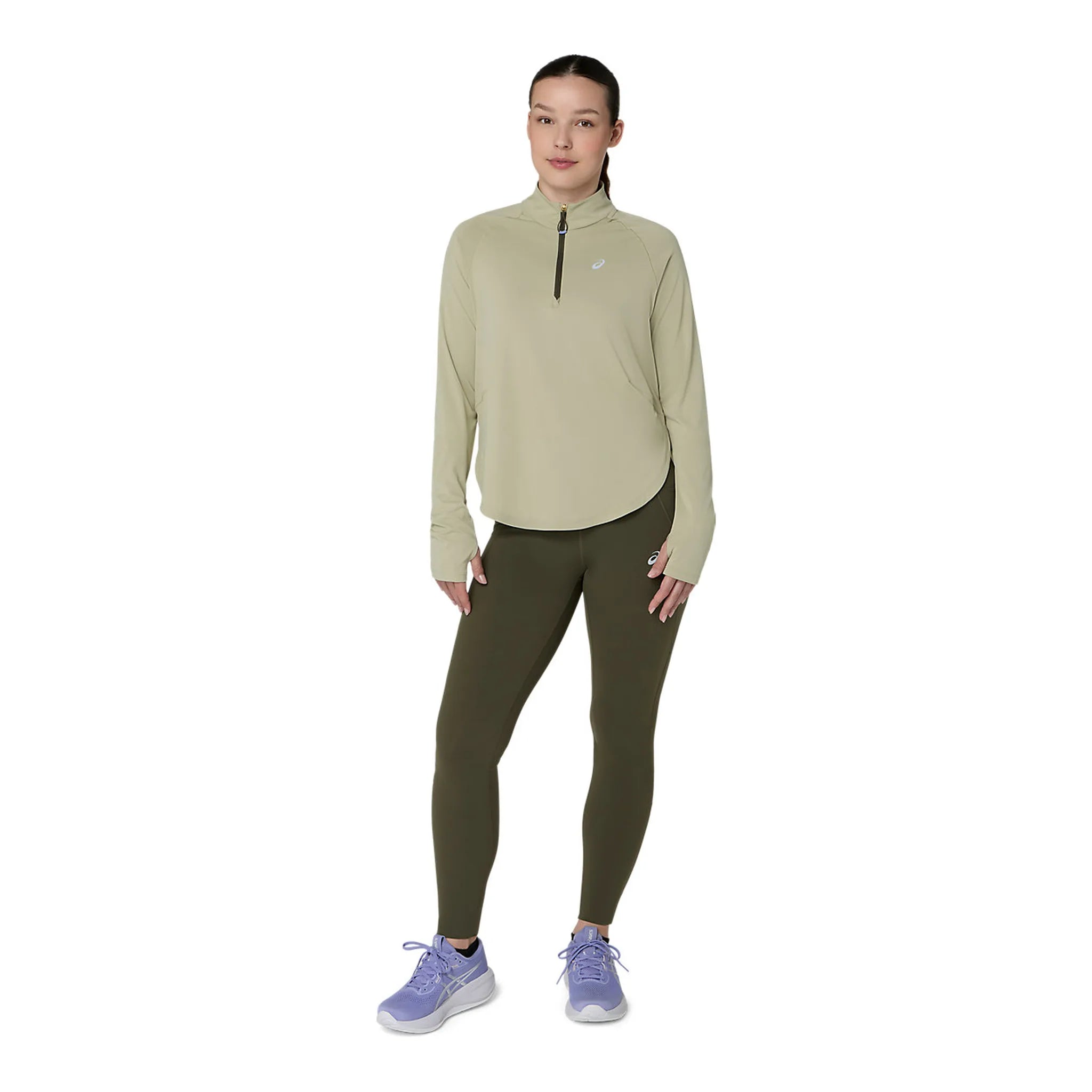 NAGINO RUN 1/4 ZIP LS TOP