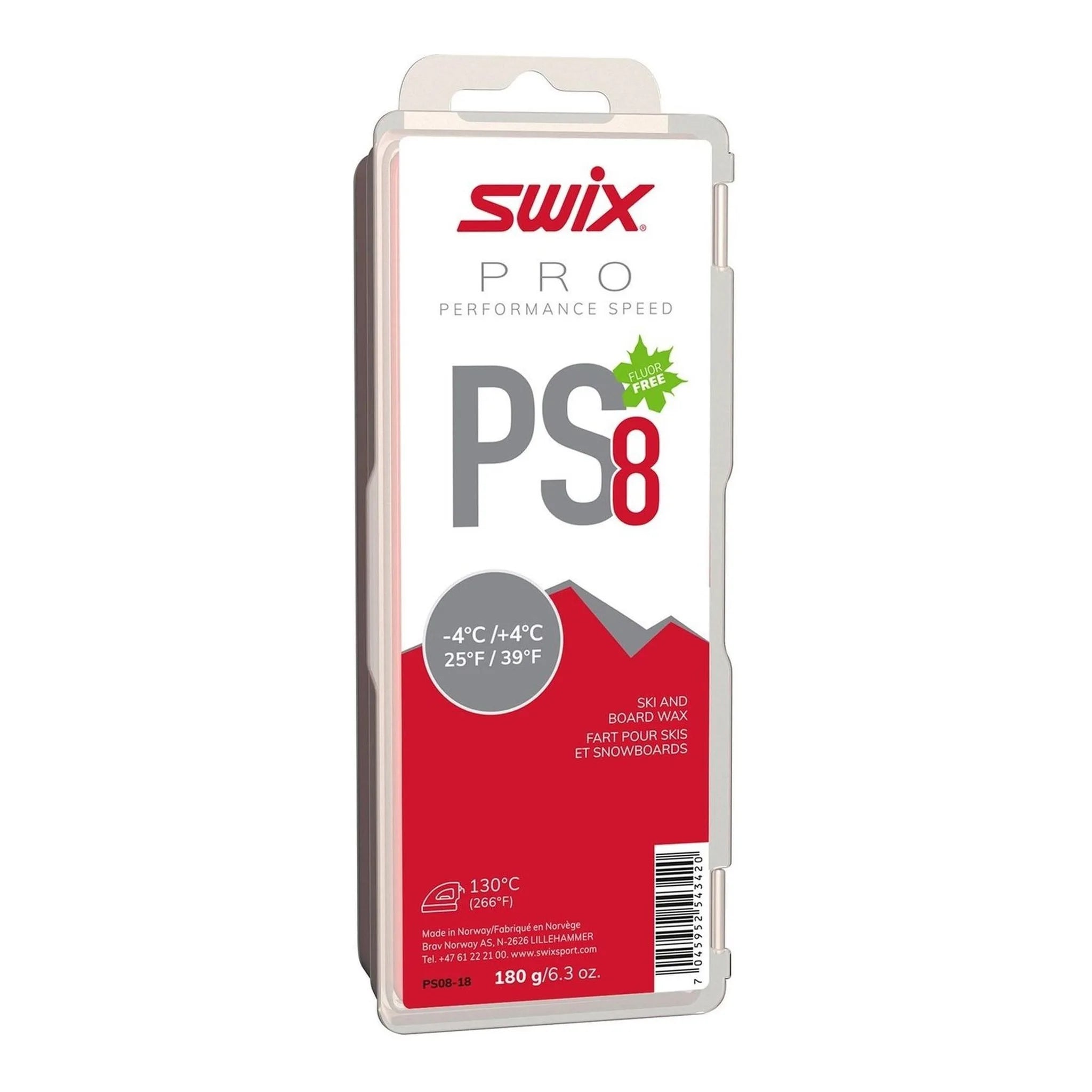 Swix PS8 Red, -4°C/+4°C, 180g